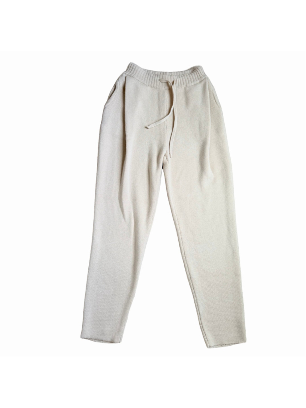 Bazilika Merino Wool Knit Jogger Sweatpants Loungewear Quiet Luxury Neutral Cozy
